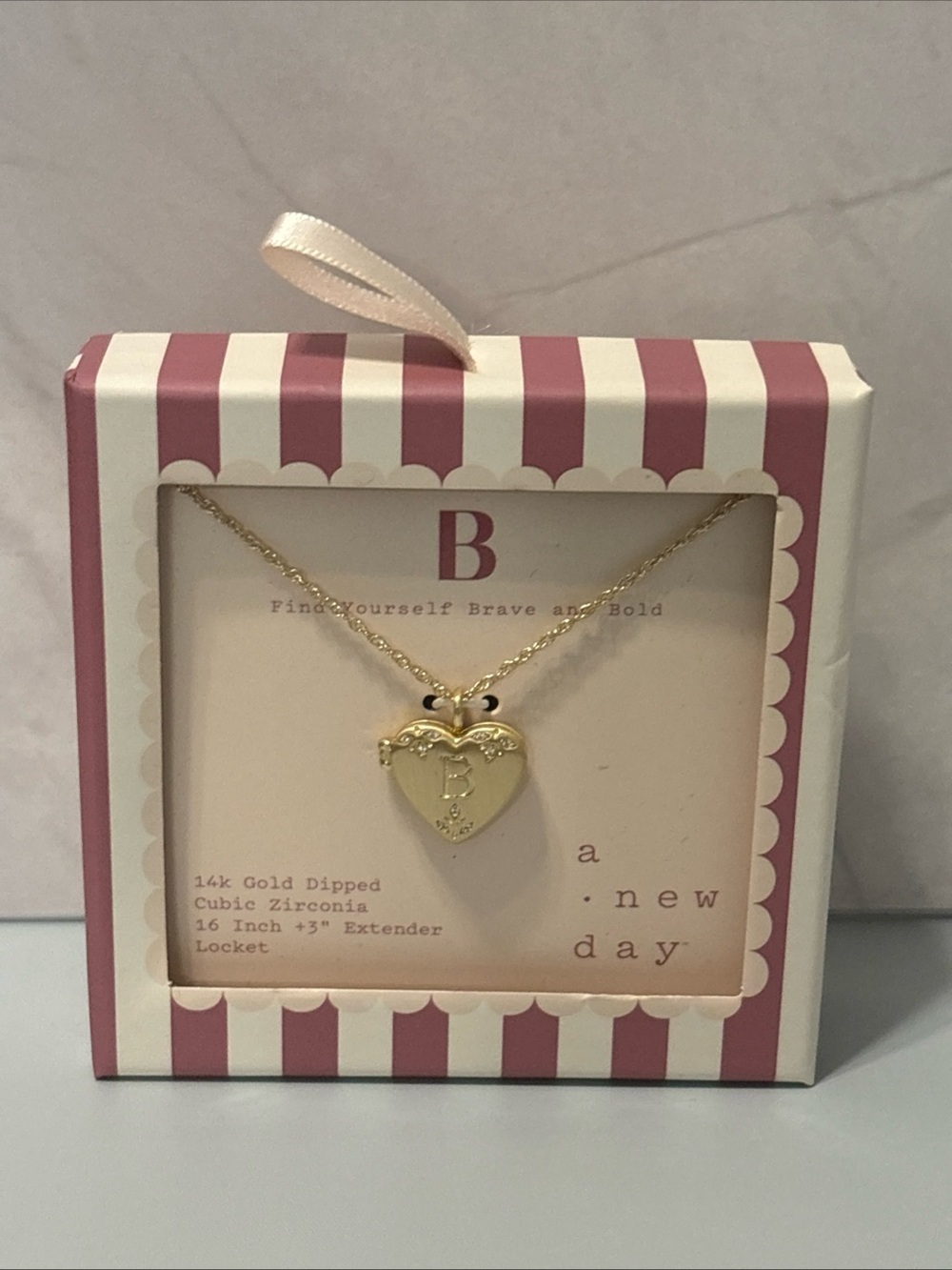A New Day Letter “B” Locket Necklace